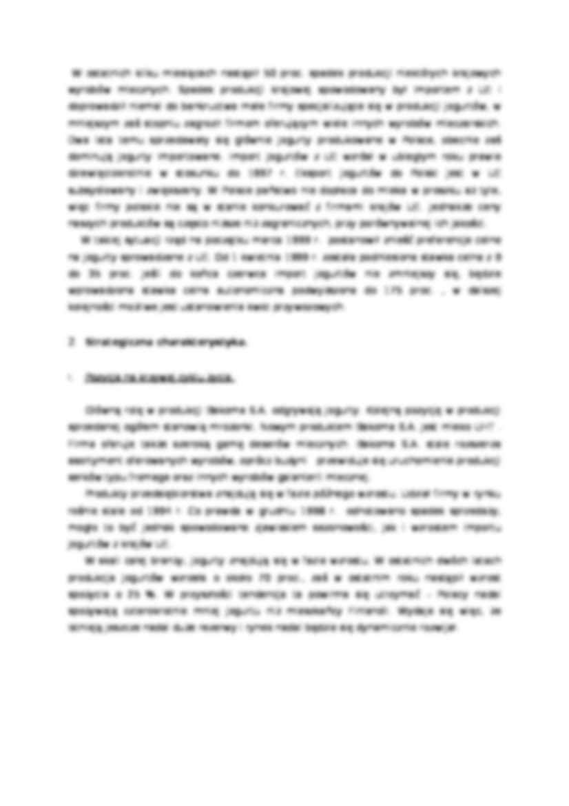 Analiza strategiczna spółki akcyjnej 