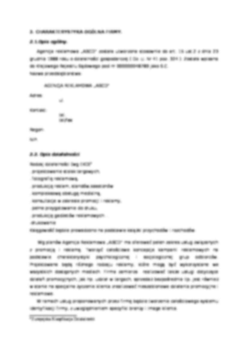 Analiza strategiczno-marketingowa agencji - opis działalności - strona 3