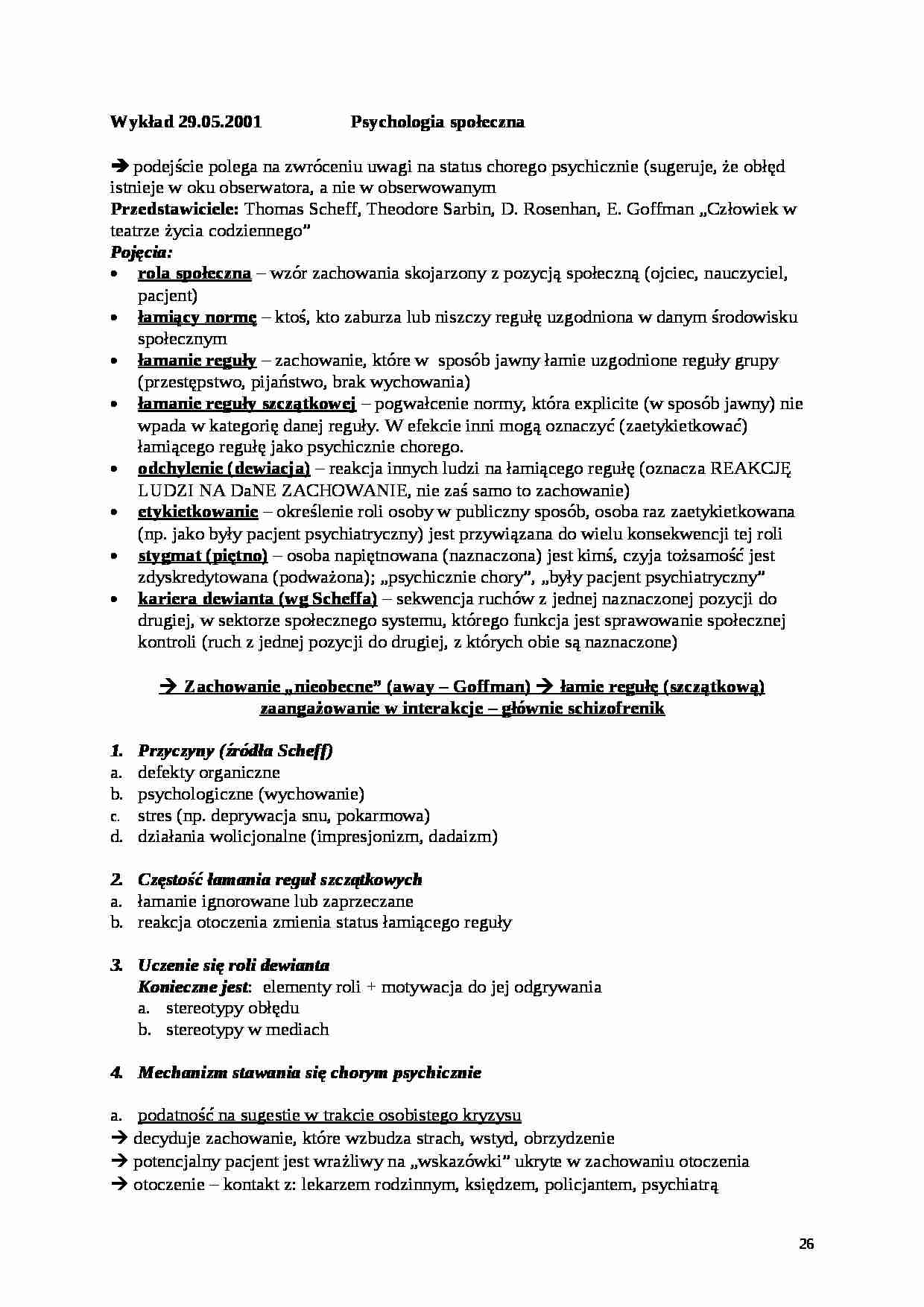 Psychologia społeczna - wykład - Psychologia kliniczna - trendy - strona 1