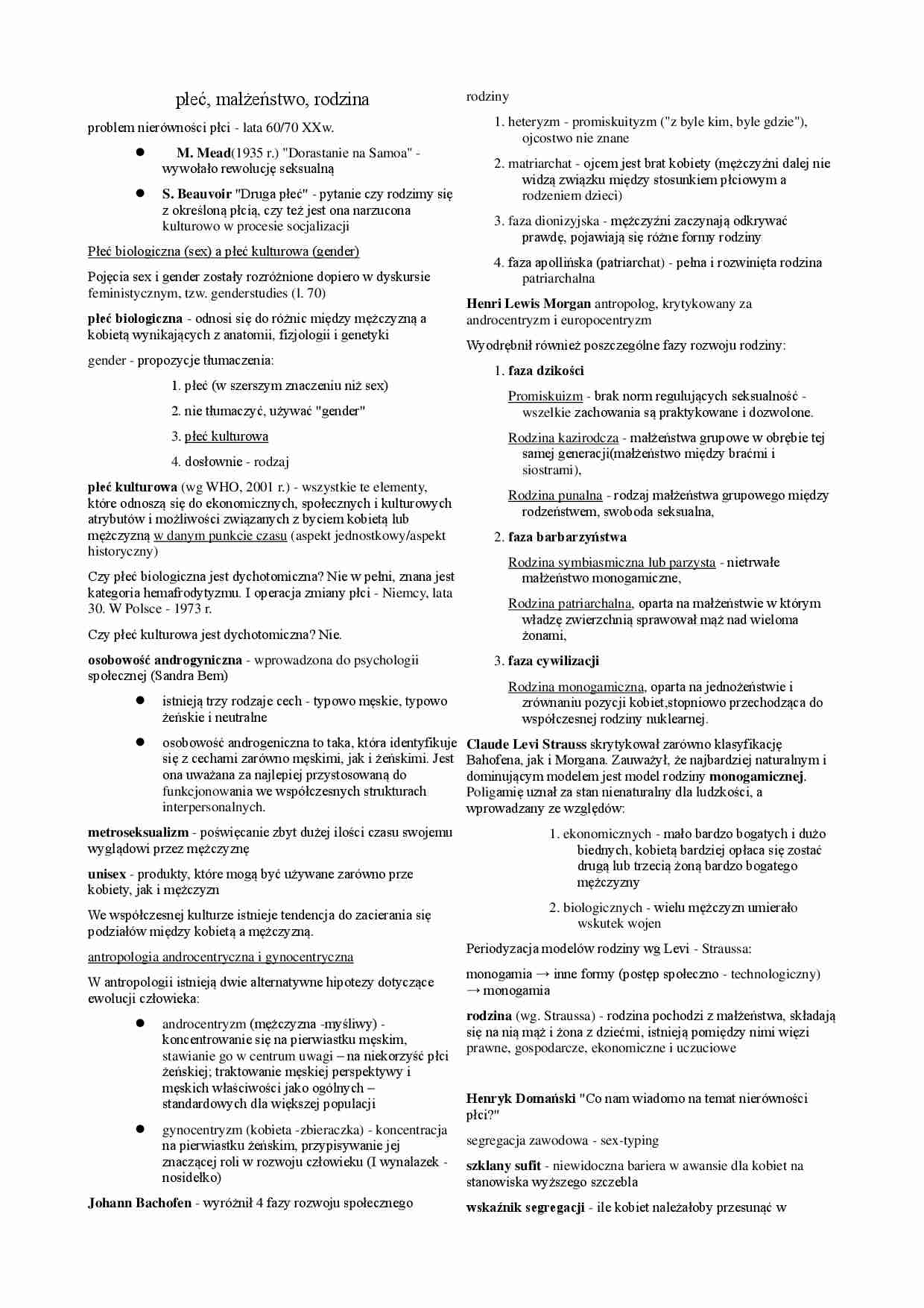 Płeć, małżeństwo, rodzina - strona 1