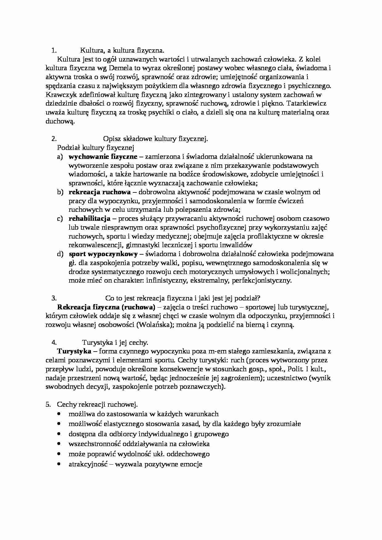 teoria i metodyka rekreacji - strona 1