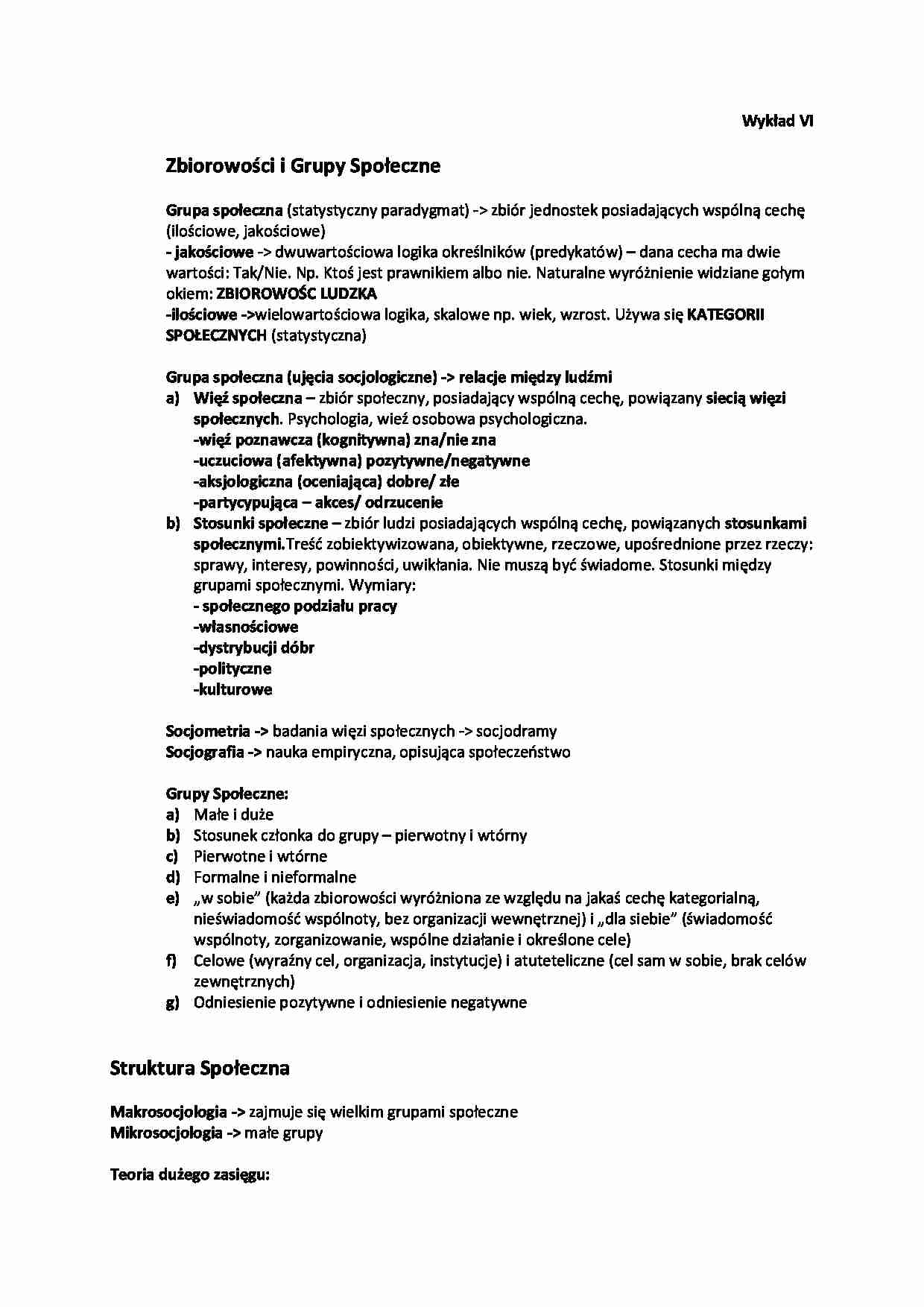 Zbiorowość i grupy społeczne - strona 1