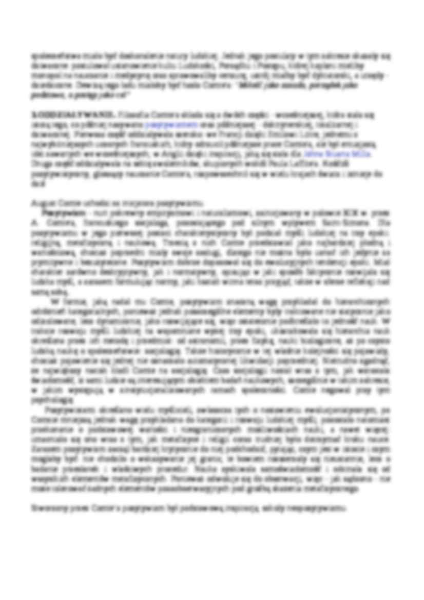 Założenia filozofii Augusta Comte'a, agnostycyzm - strona 2