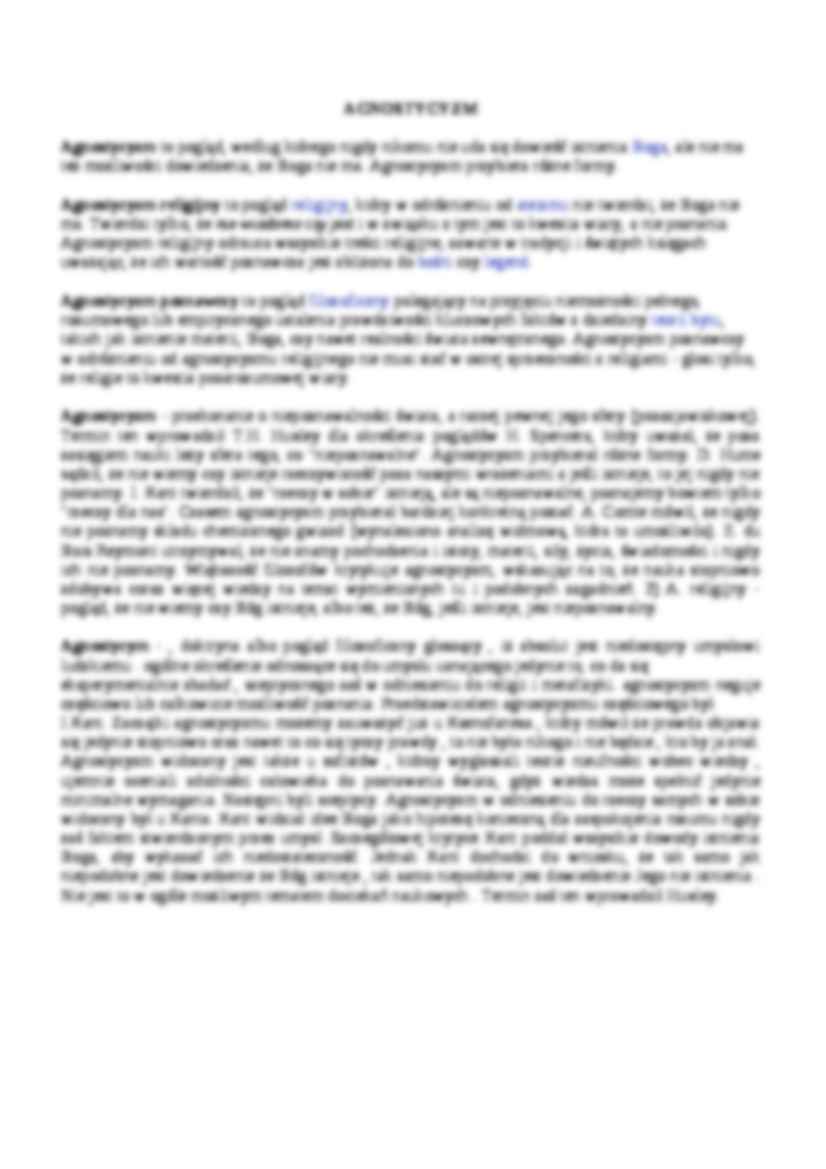 Założenia filozofii Augusta Comte'a, agnostycyzm - strona 3