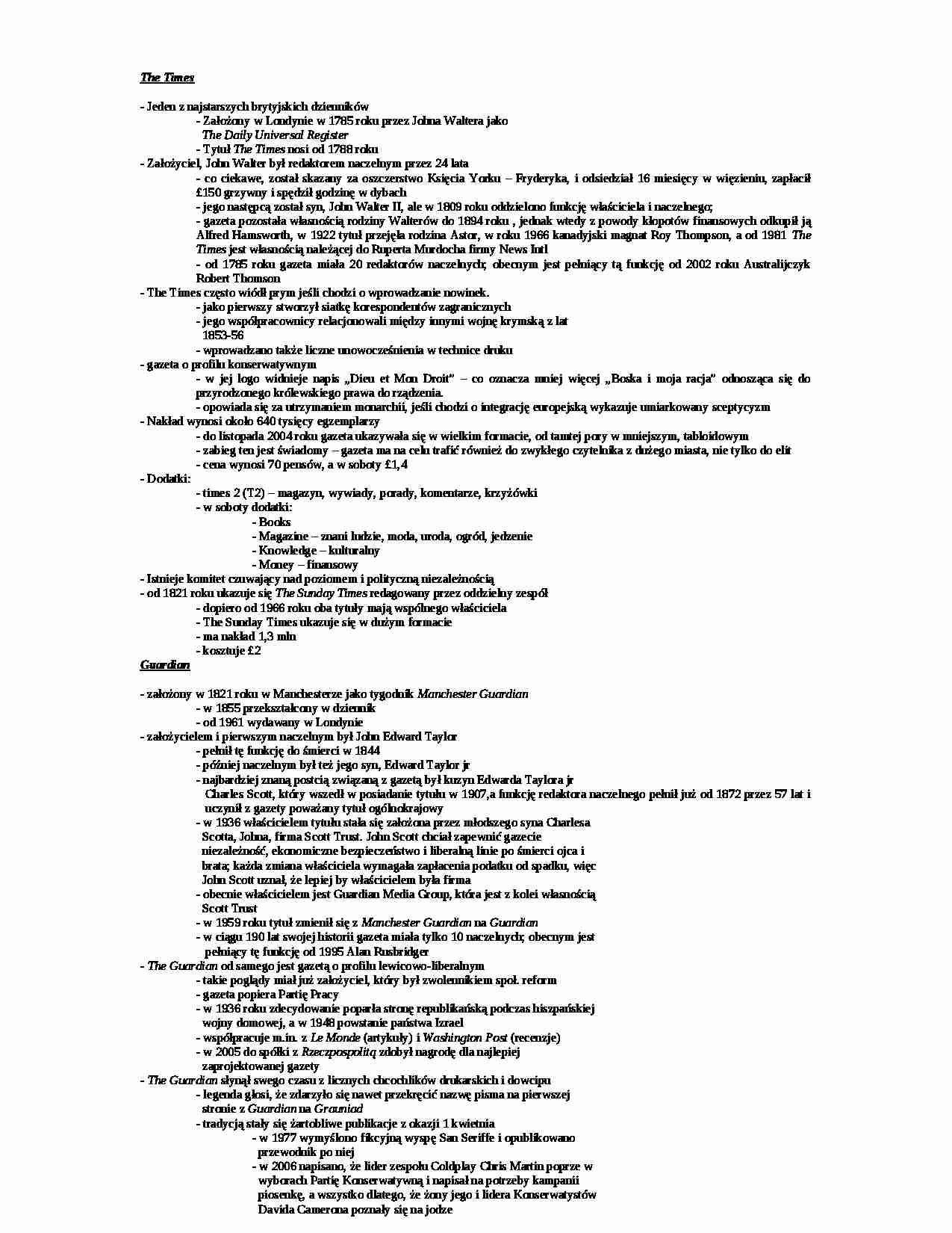 Brytyjska prasa prestiżowa - strona 1