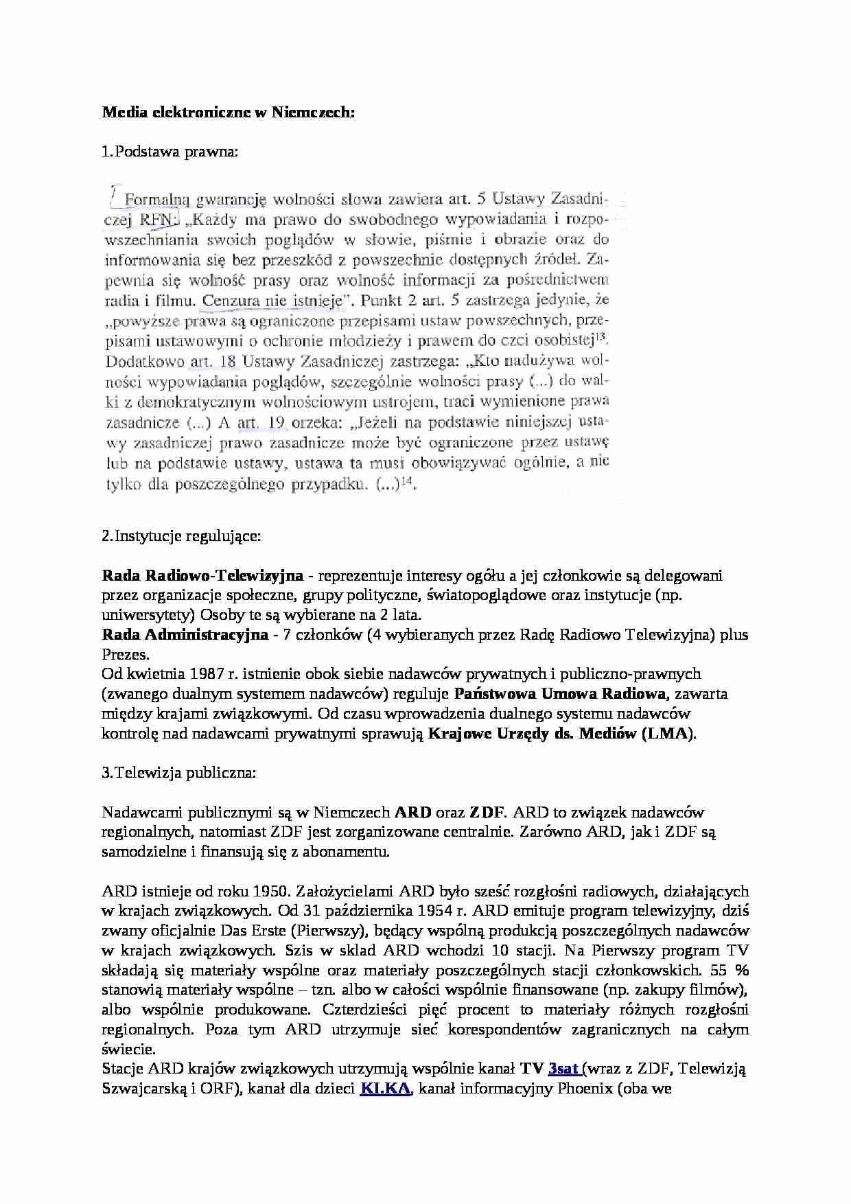 Media elektroniczne w Niemczech - strona 1