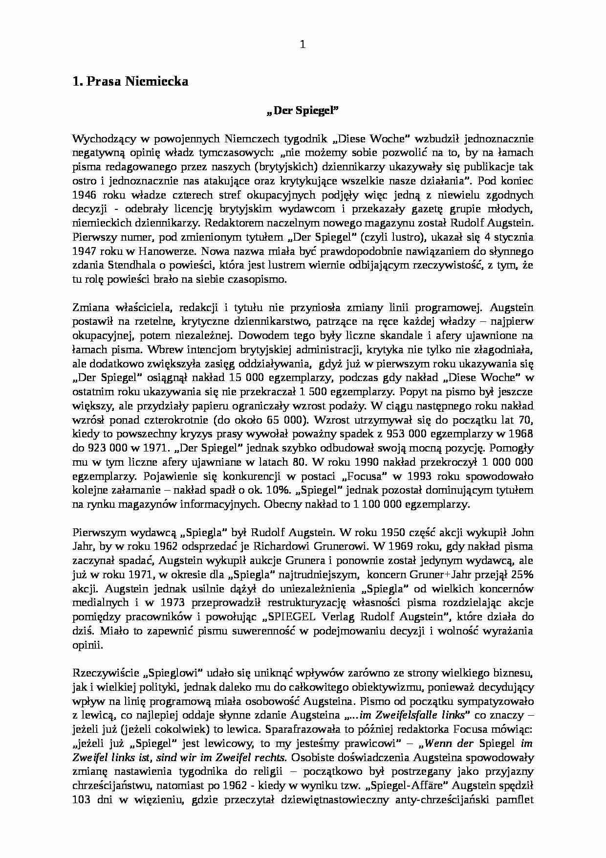 Prasa zagraniczna - przykłady - strona 1