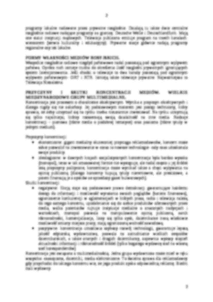 Zagraniczne systemy medialne - opracowanie - strona 2