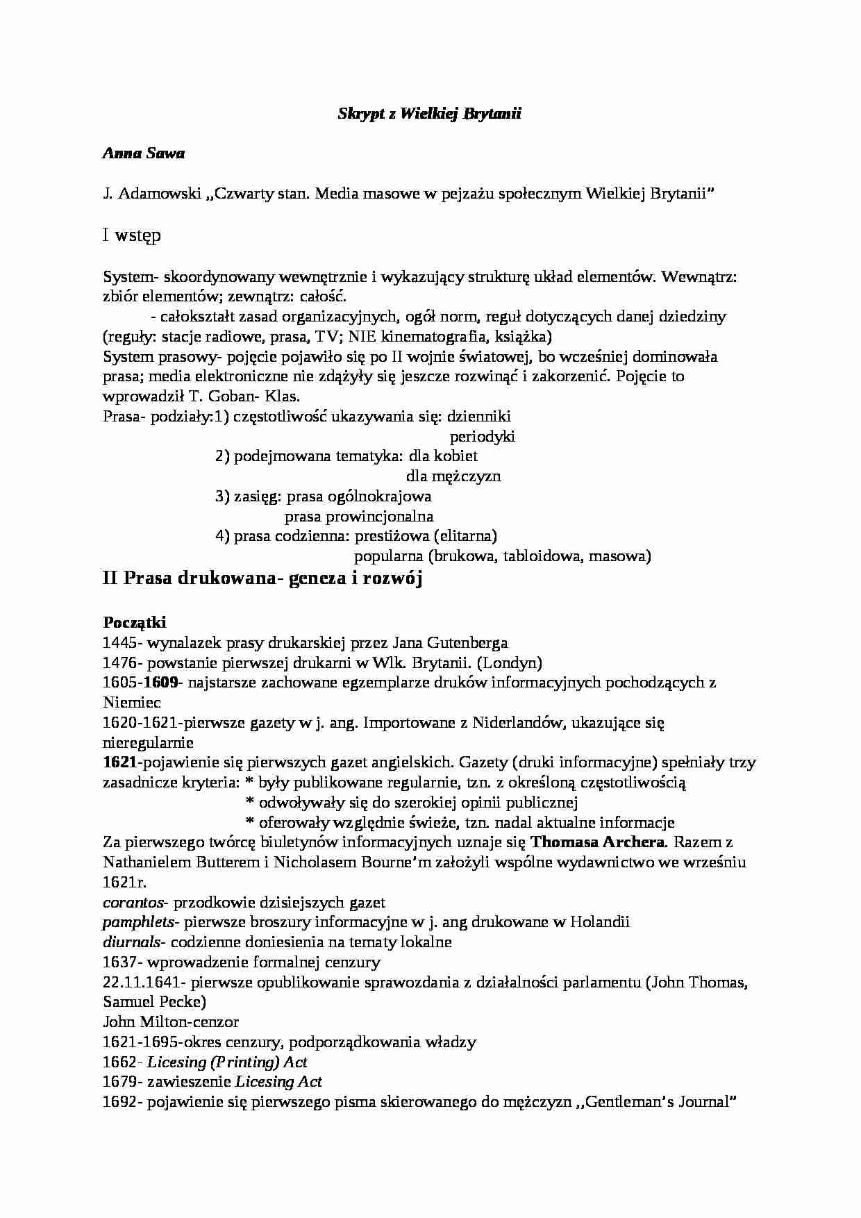 Media w Wielkiej Brytanii - strona 1