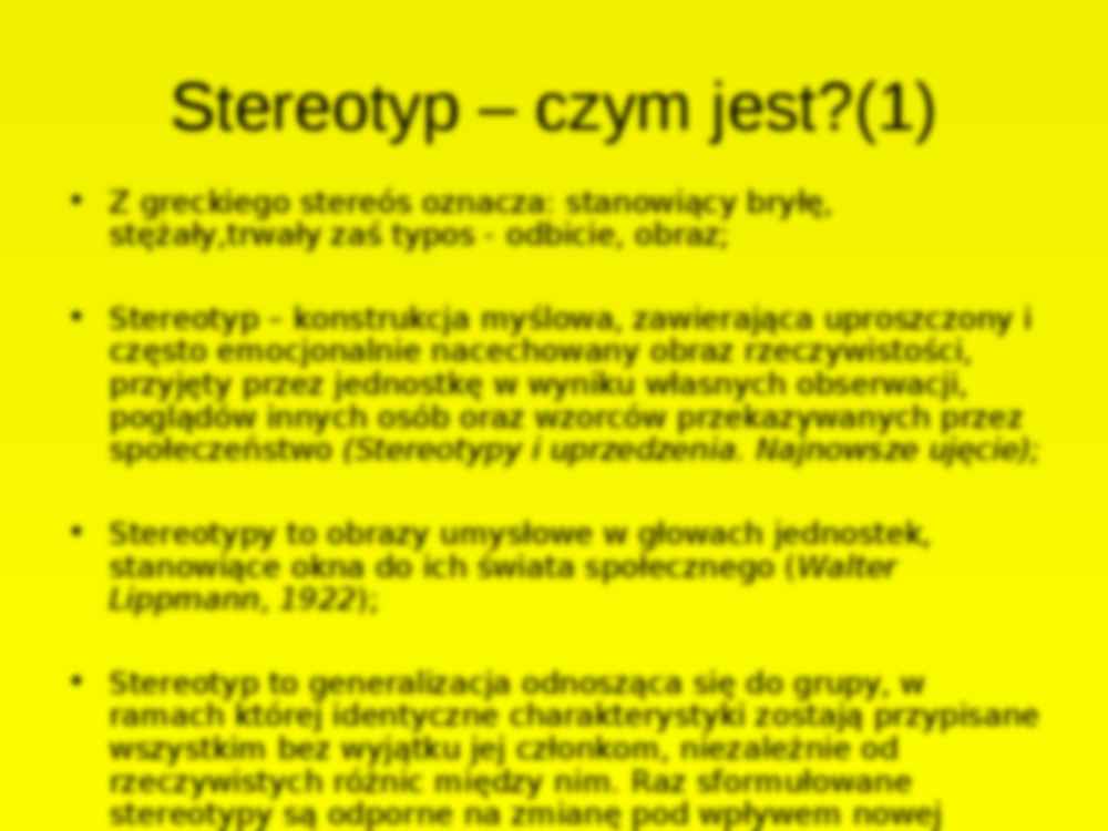 Prezentacja o stereotypach - strona 2
