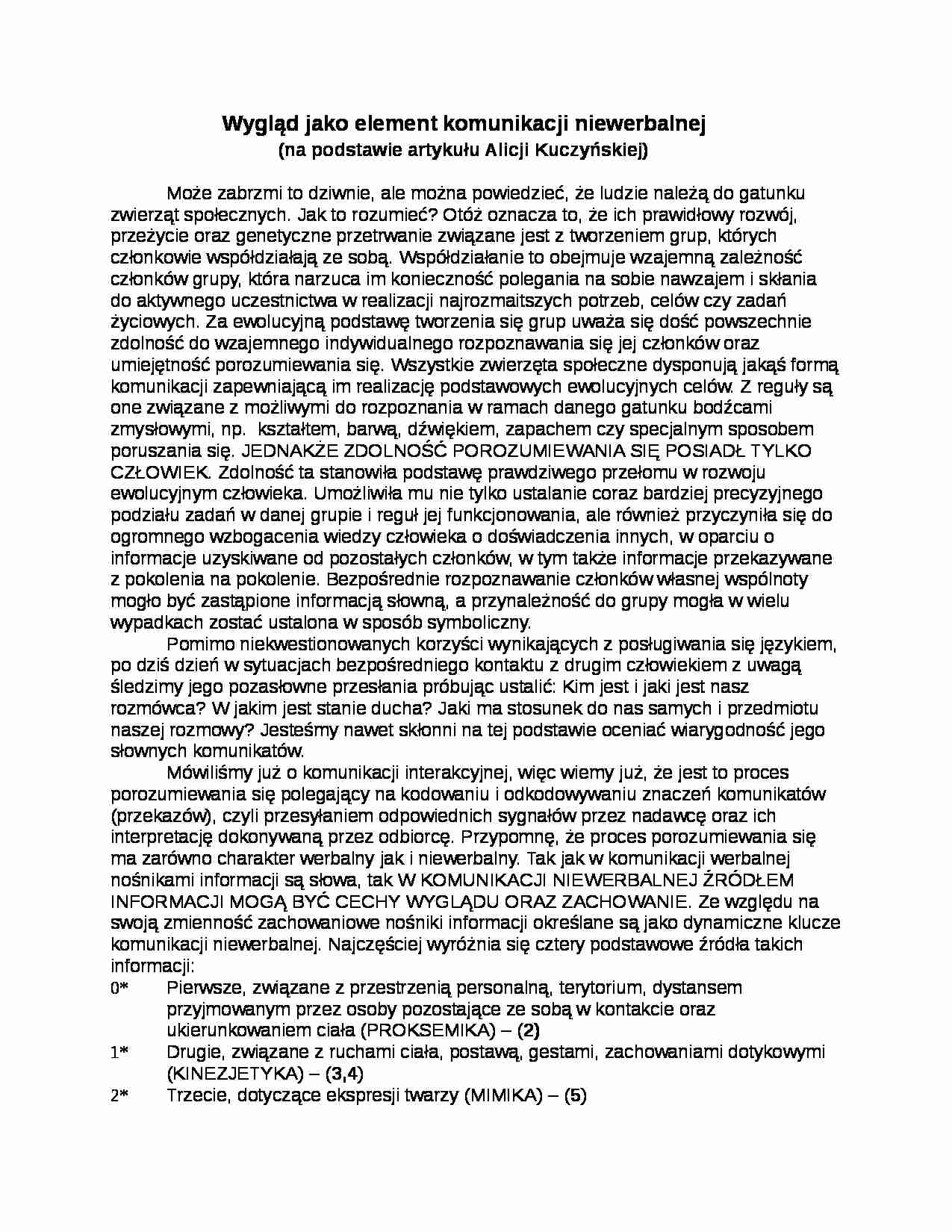 Wygląd jako element komunikacji niewerbalnej - strona 1