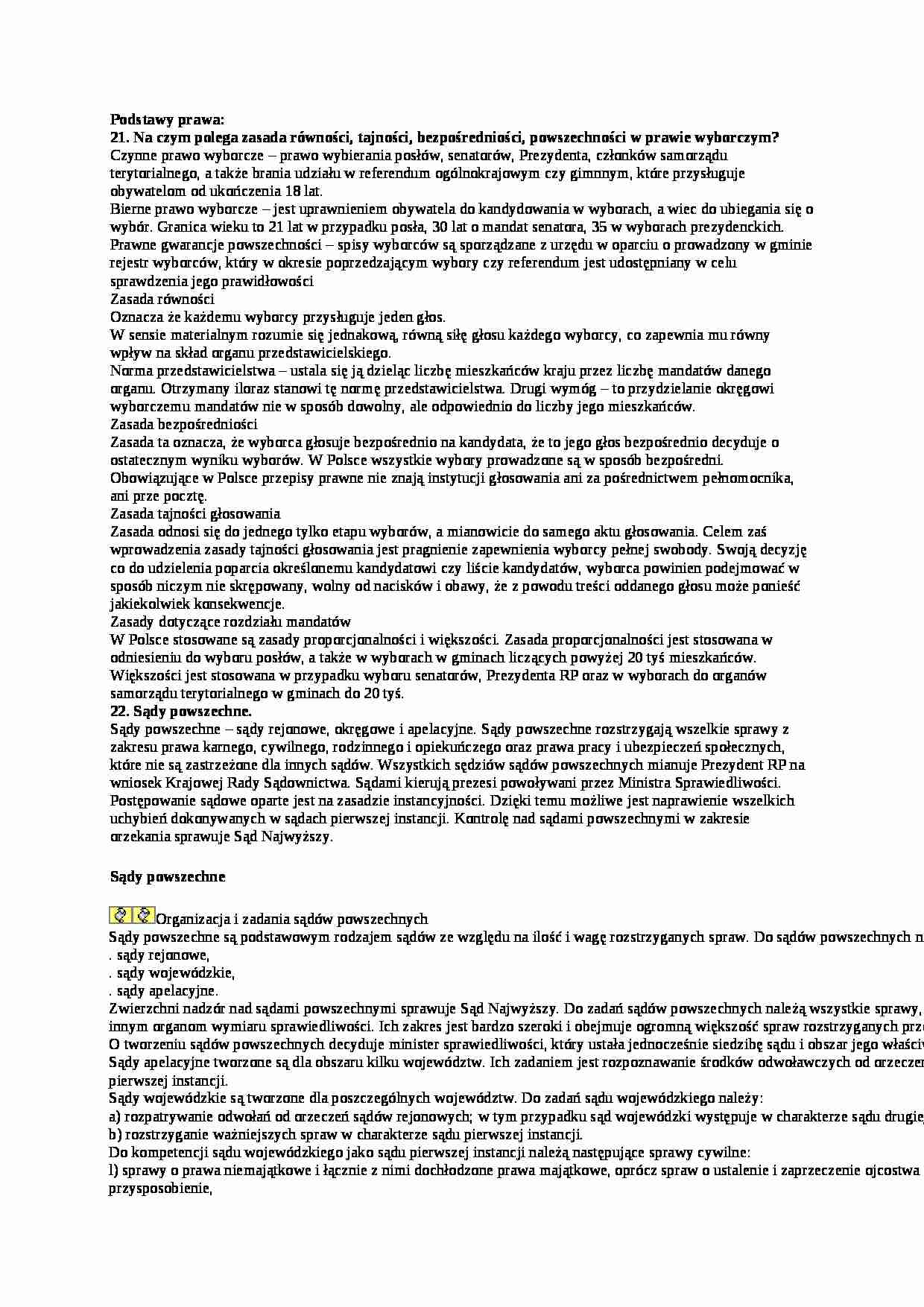 podstawy prawa notatki - strona 1