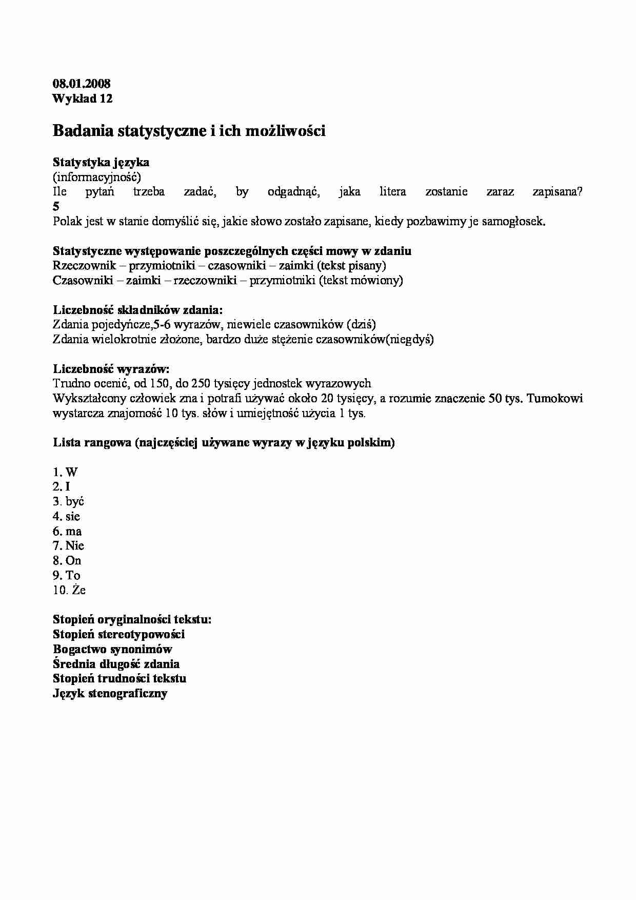 Badania statystyczne i ich możliwości - strona 1