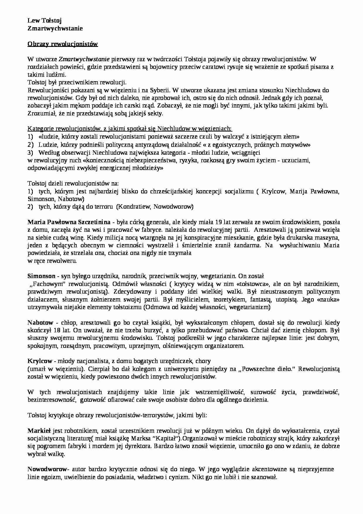 Typy obozów rewolucjonistów - strona 1