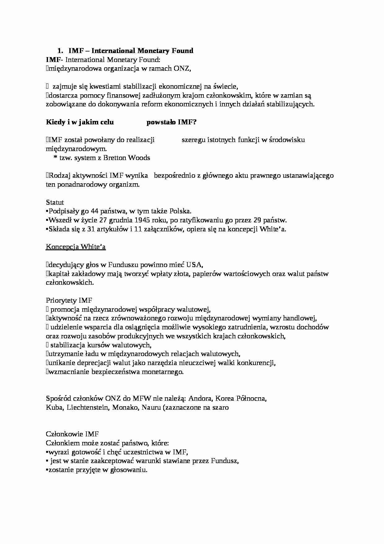 IMF-International Monetary Found - strona 1