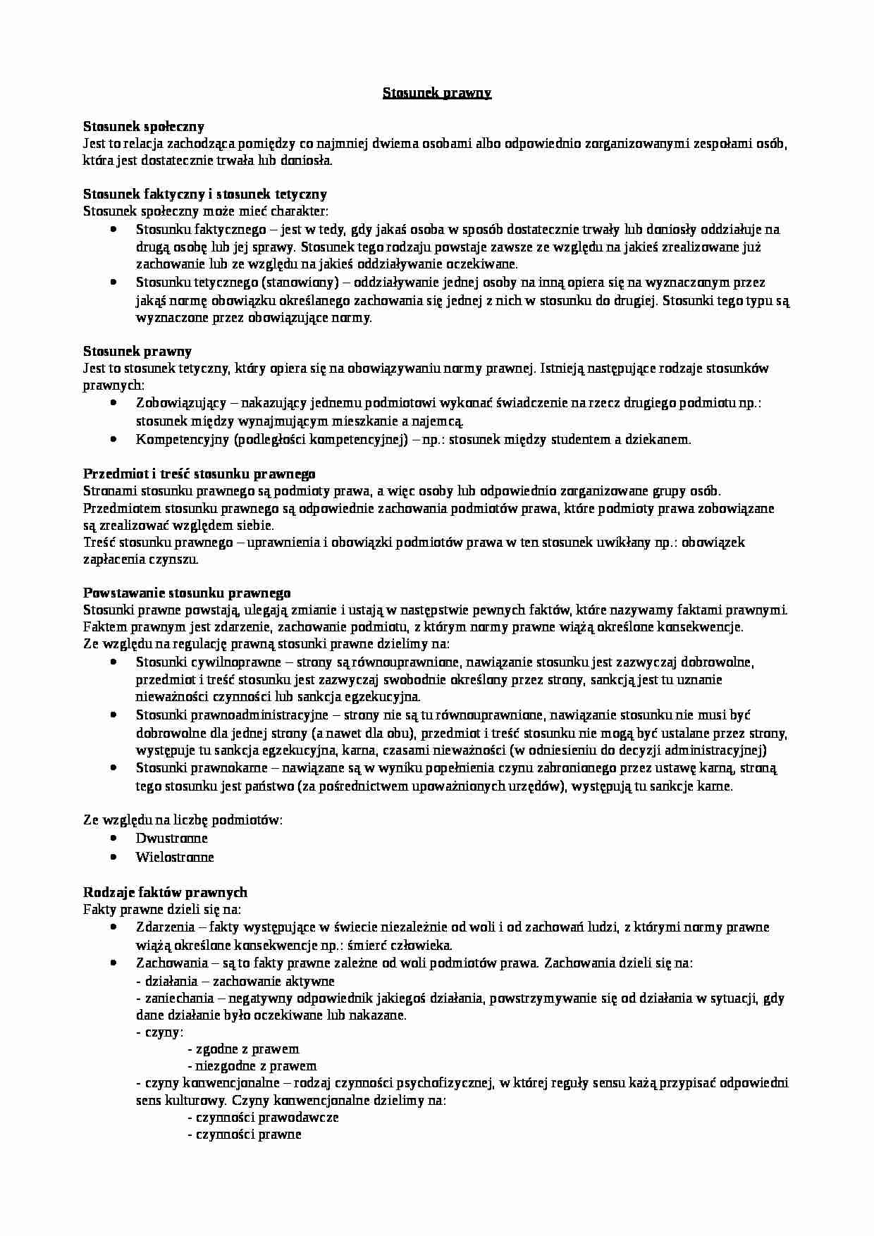 Stosunek prawny - strona 1