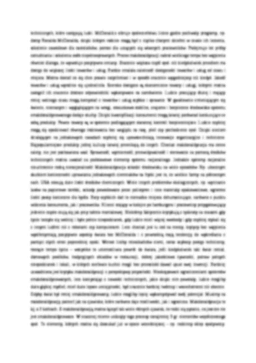  Makdonaldyzacja społeczeństwa-opracowania, Ritzer - strona 2