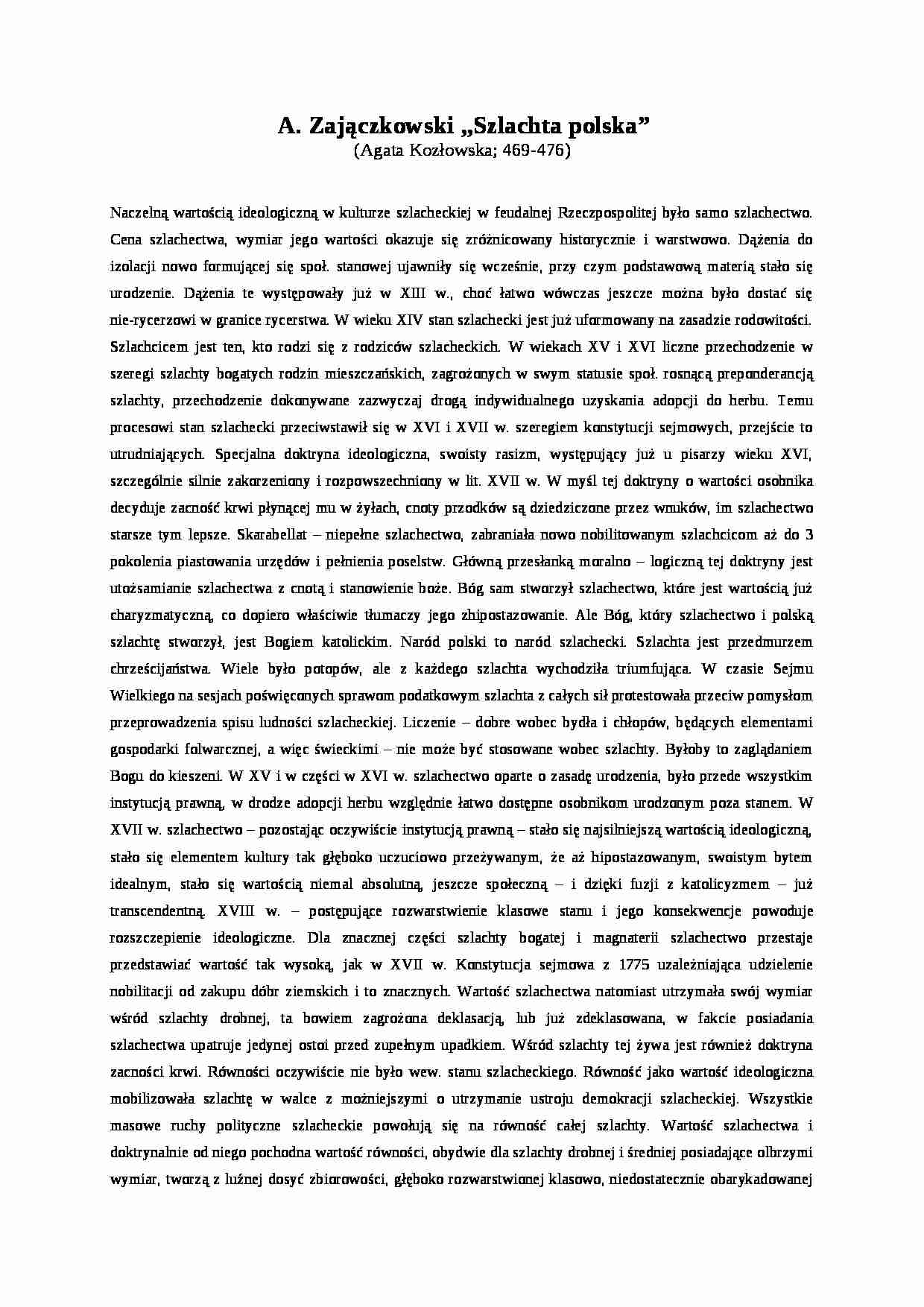 Opracowania - Zajączkowski 