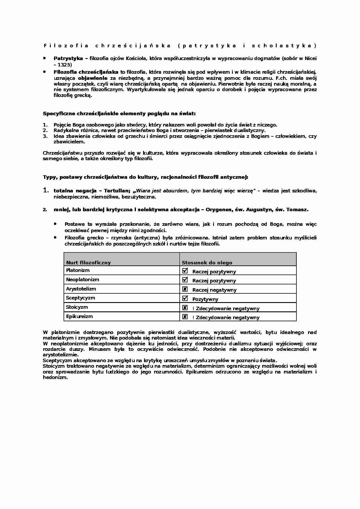 Filozofia chrześcijańska - Nurt filozoficzny - strona 1