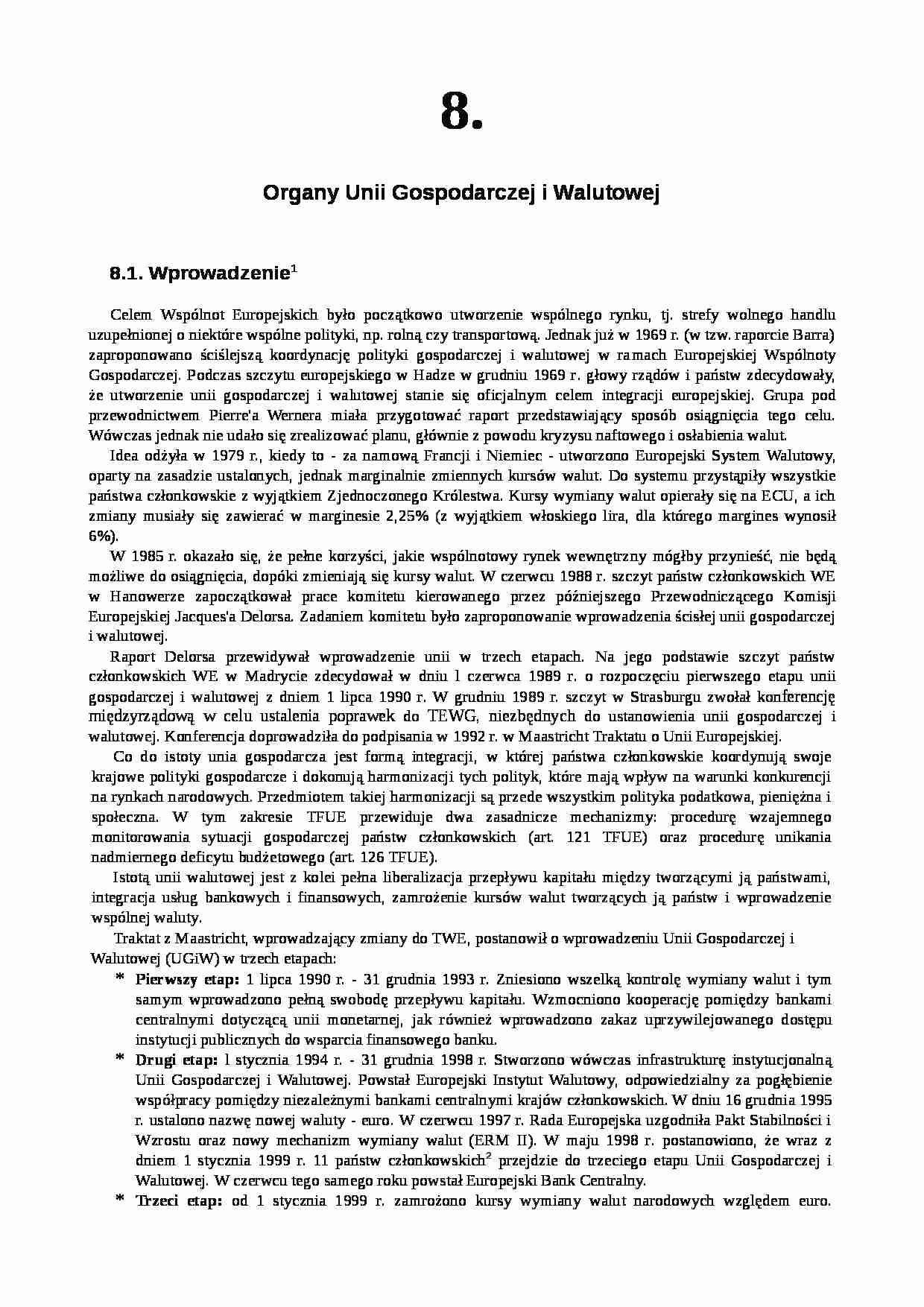 Organy Unii Gospodarczej i Walutowej - strona 1