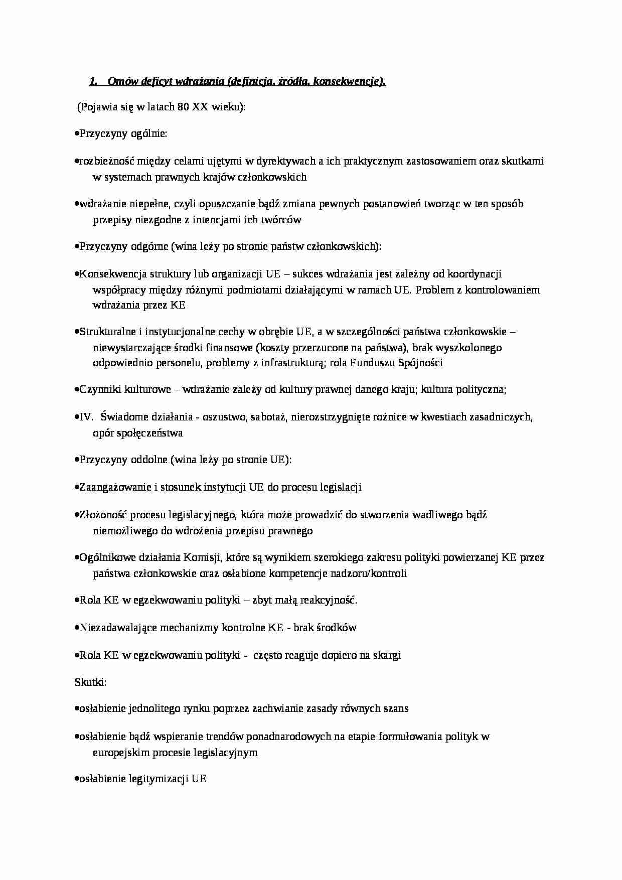  Deficyt wdrażania - strona 1