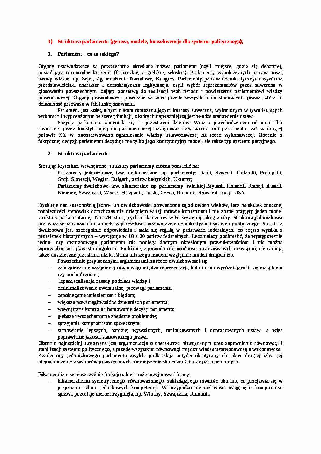 Struktura parlamentu - strona 1