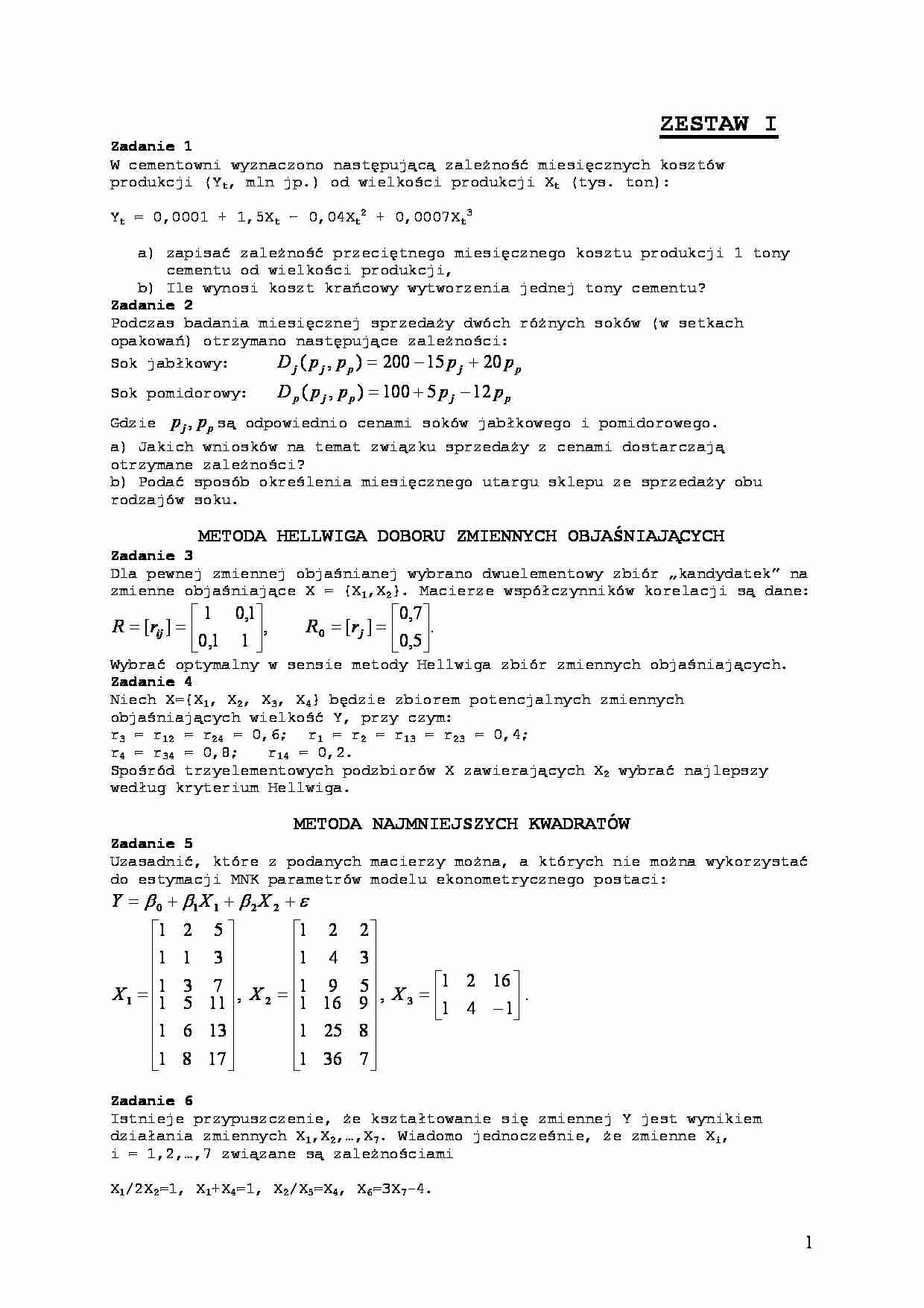 Ekonometria-zadanie - strona 1