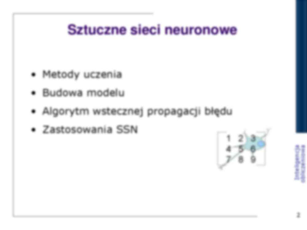 Sztuczne sieci neuronowe 2 - strona 2