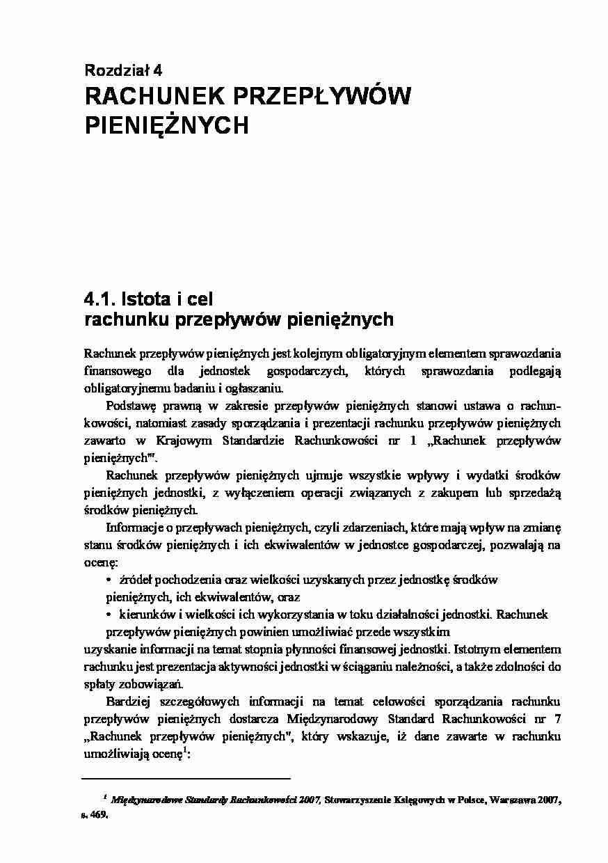 Rachunek przepływów pieniężnych - Okres sprawozdawczy - strona 1