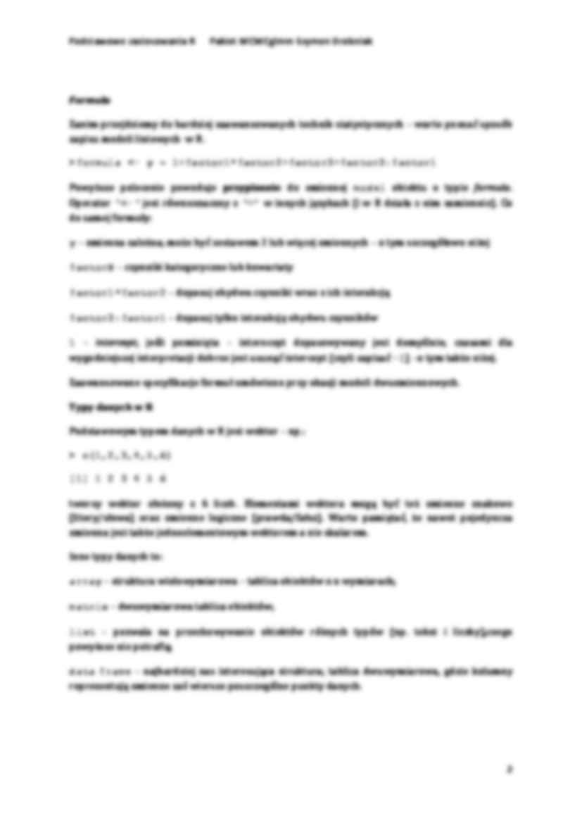 Podstawowe zastosowania R  - strona 2