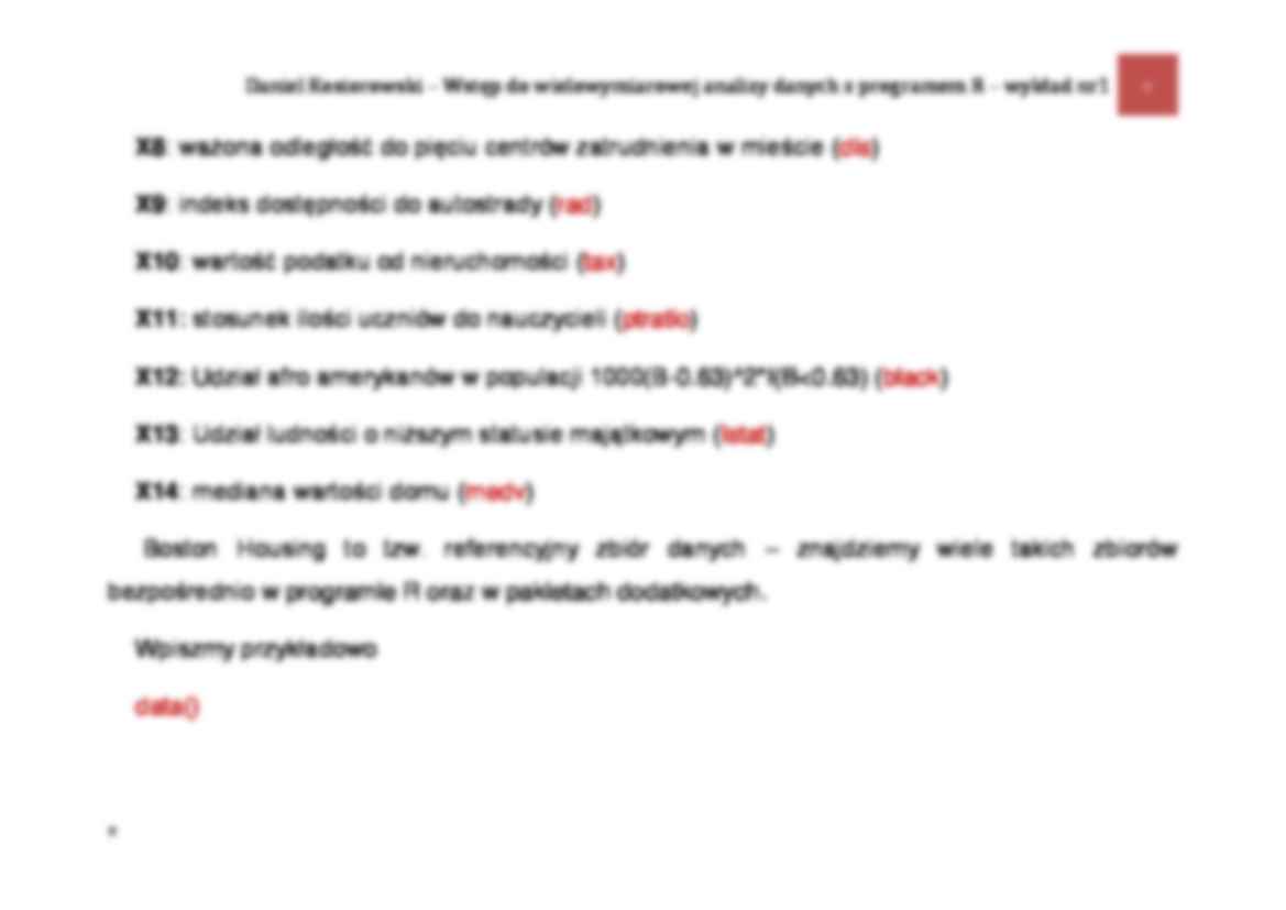 Preliminaria dotyczące wielowymiarowej analizy statystycznej - strona 2