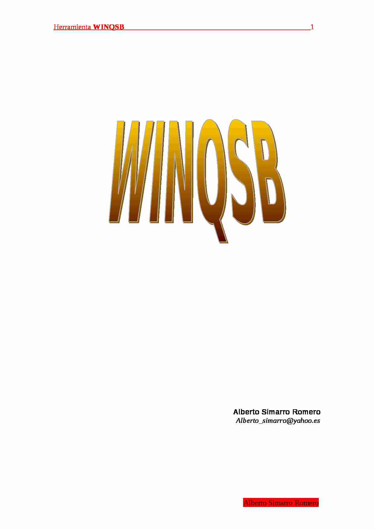 Manual winqsb - strona 1