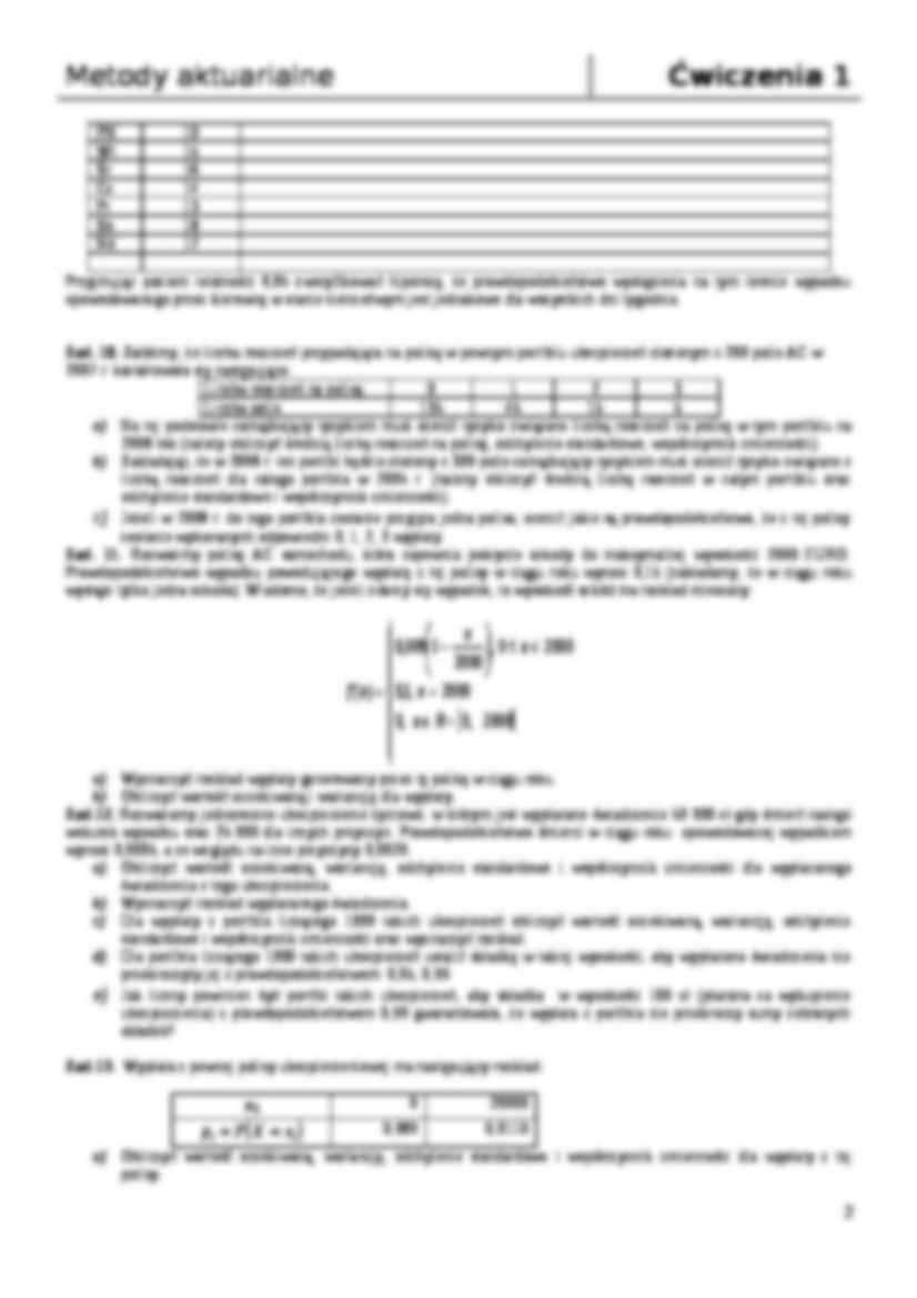 Metody aktuarialne-ćwiczenia 1 - strona 2