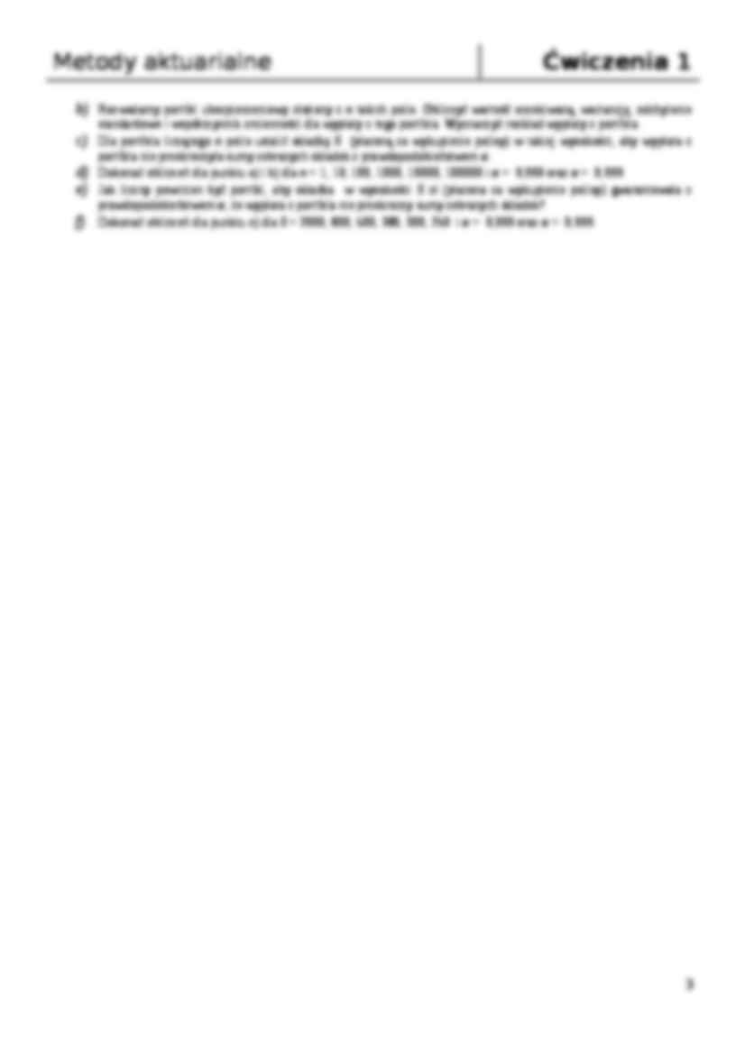 Metody aktuarialne-ćwiczenia 1 - strona 3