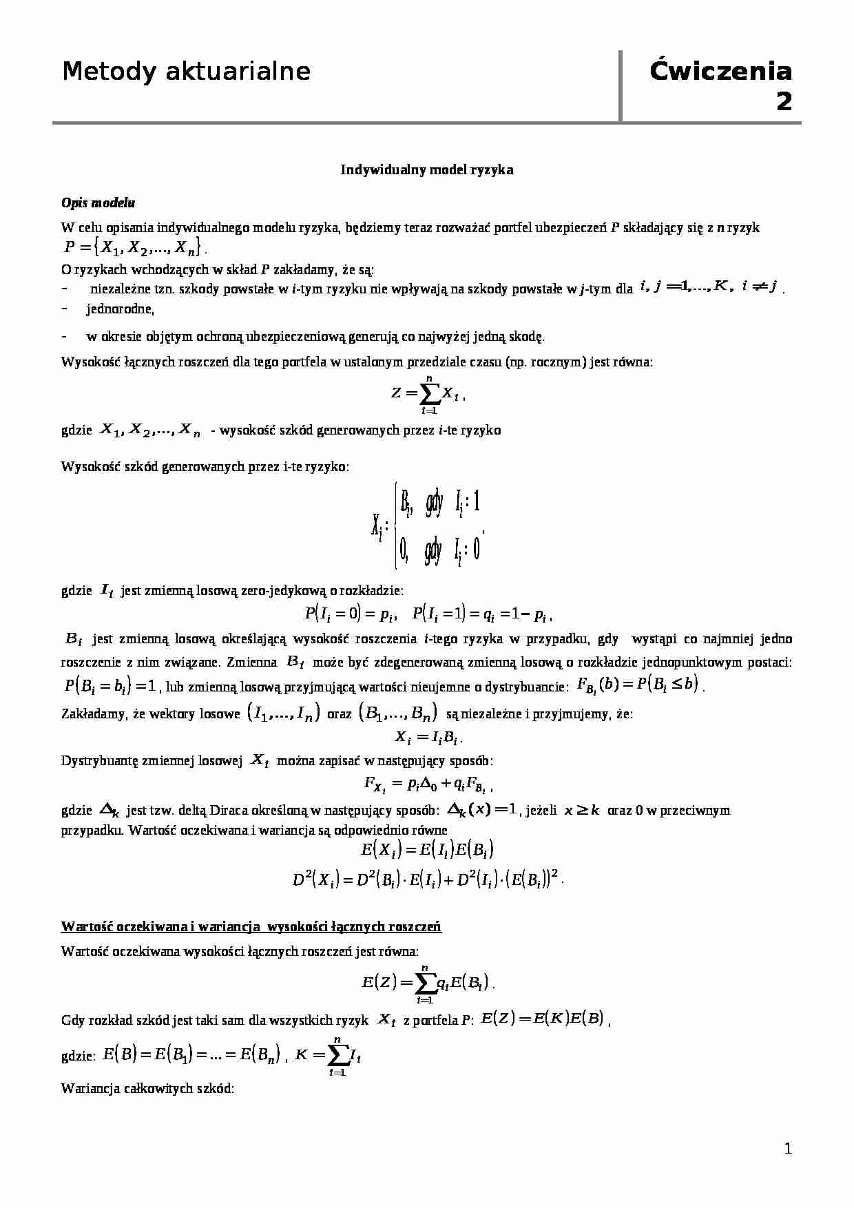 Indywidualny model ryzyka - strona 1