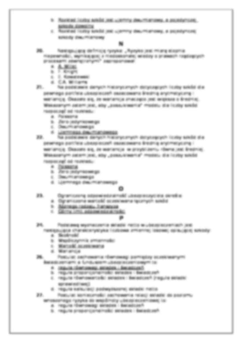 Metody aktuarialne-ściąga alfabet - strona 3