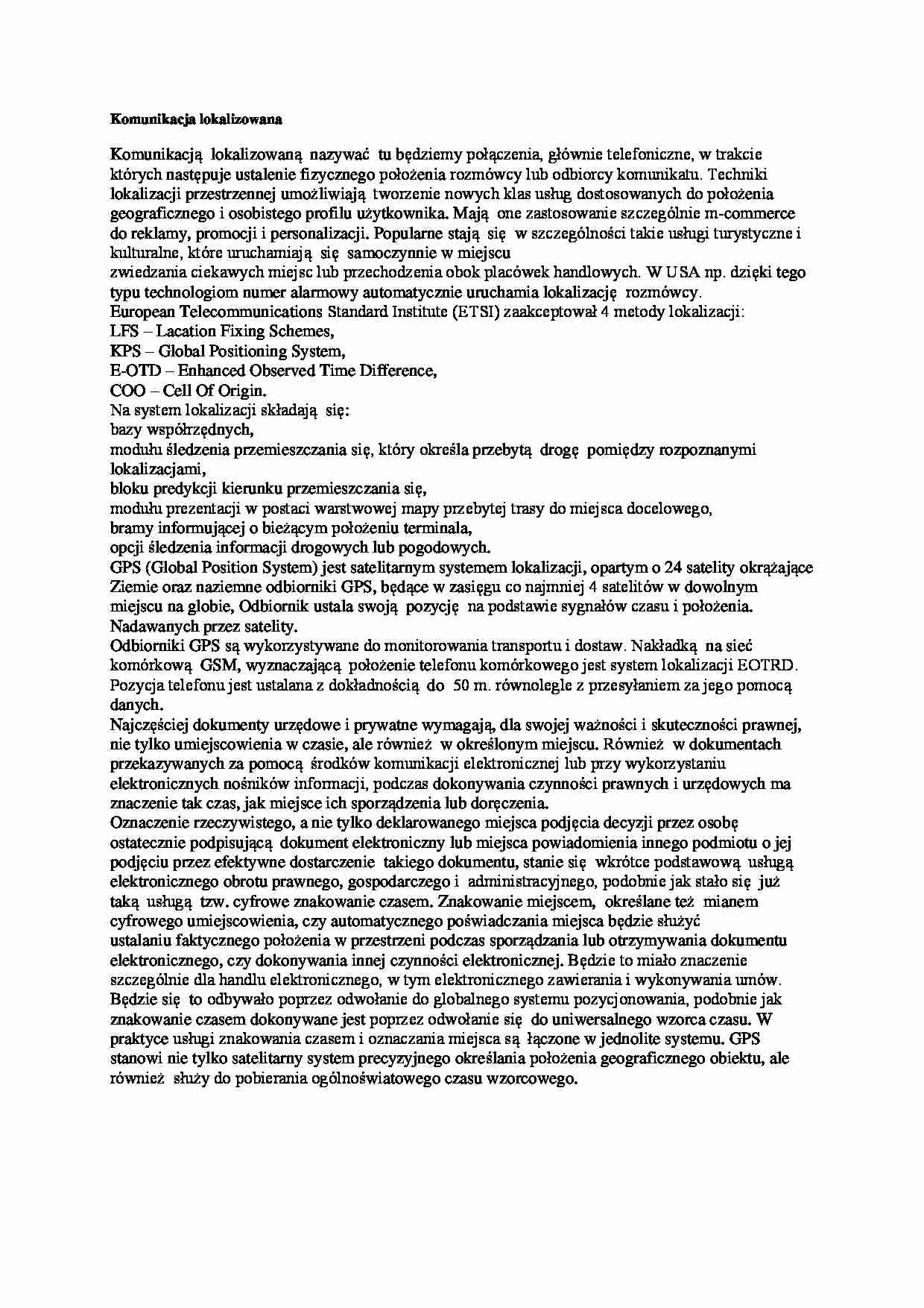 Komunikacja lokalizowana - strona 1