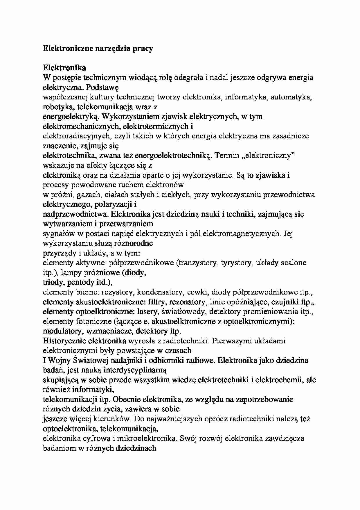 Elektroniczne narzędzia pracy - Dane elektroniczne - strona 1