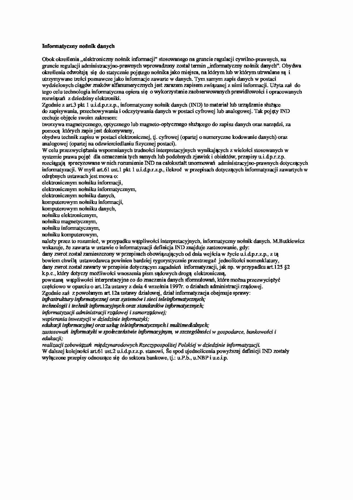 Informatyczny nośnik danych - strona 1