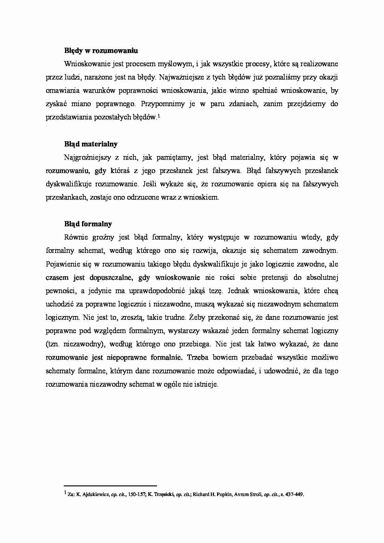 Błędy w rozumowaniu - strona 1