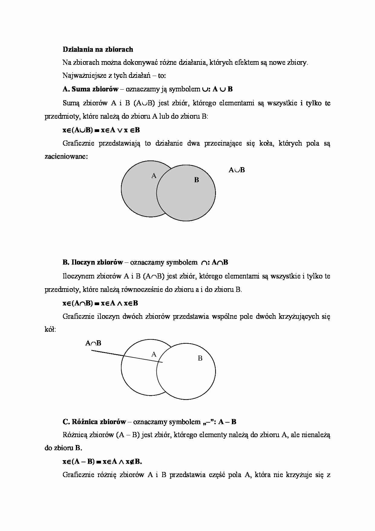 Działania na zbiorach - strona 1