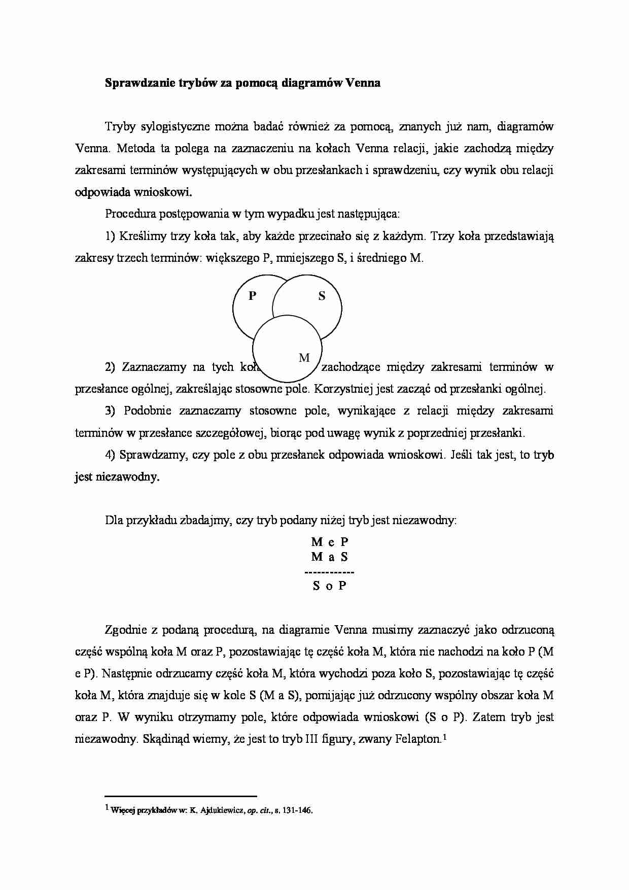 Sprawdzanie trybów za pomocą diagramów Venna - strona 1