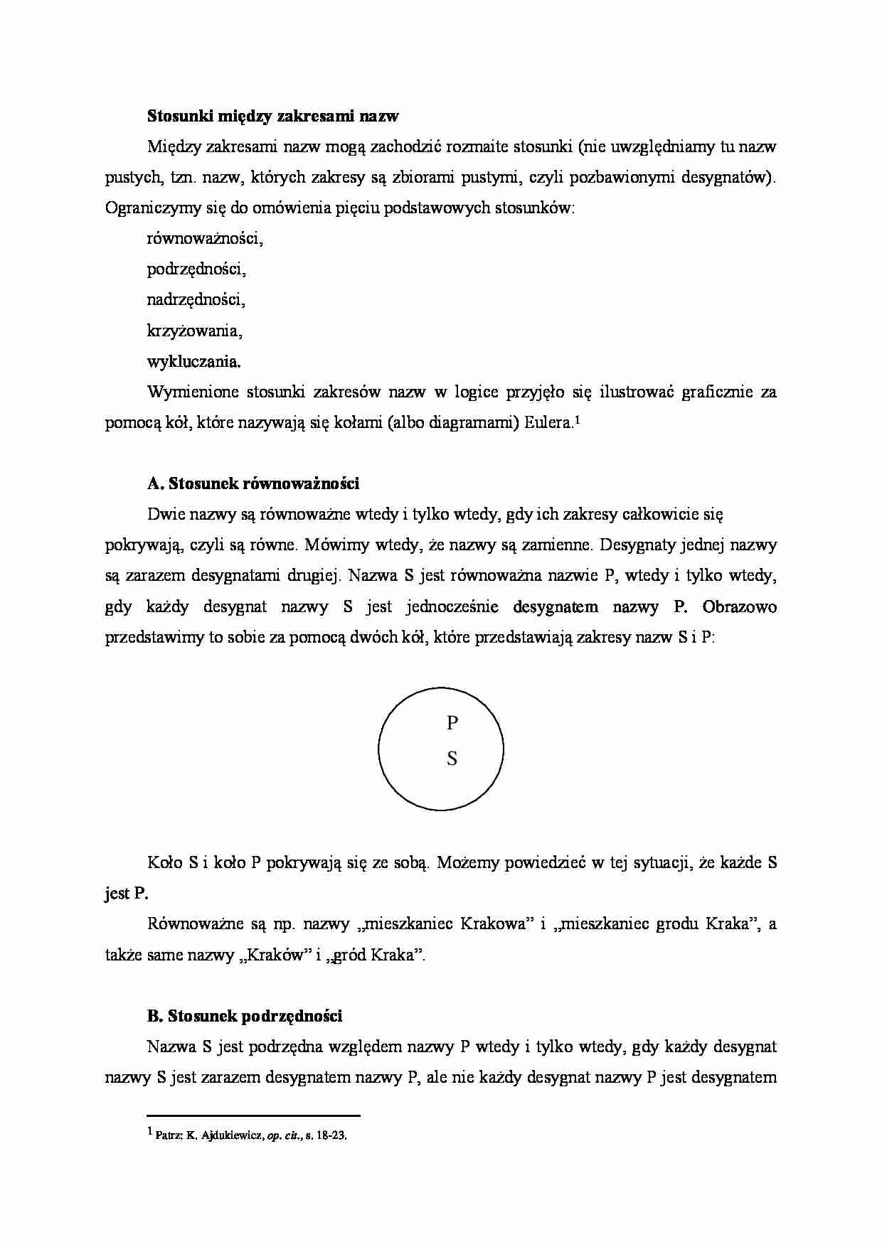 Stosunki miedzy zakresami nazw - strona 1