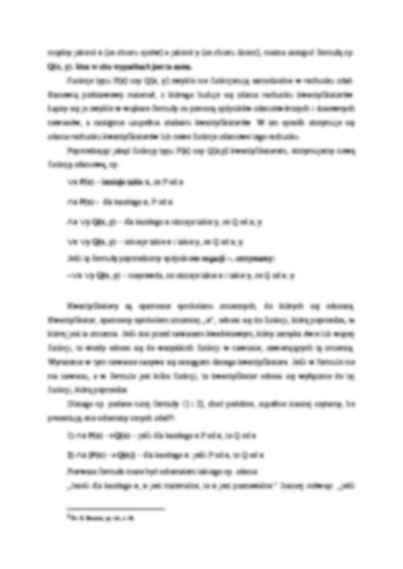 Symbolika i podstawowe schematy rachunku kwantyfikatorów - strona 3