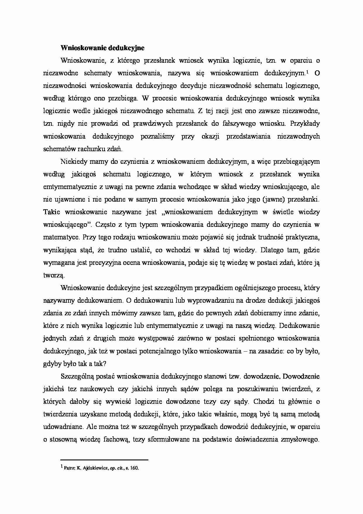 Wnioskowanie dedukcyjne - strona 1