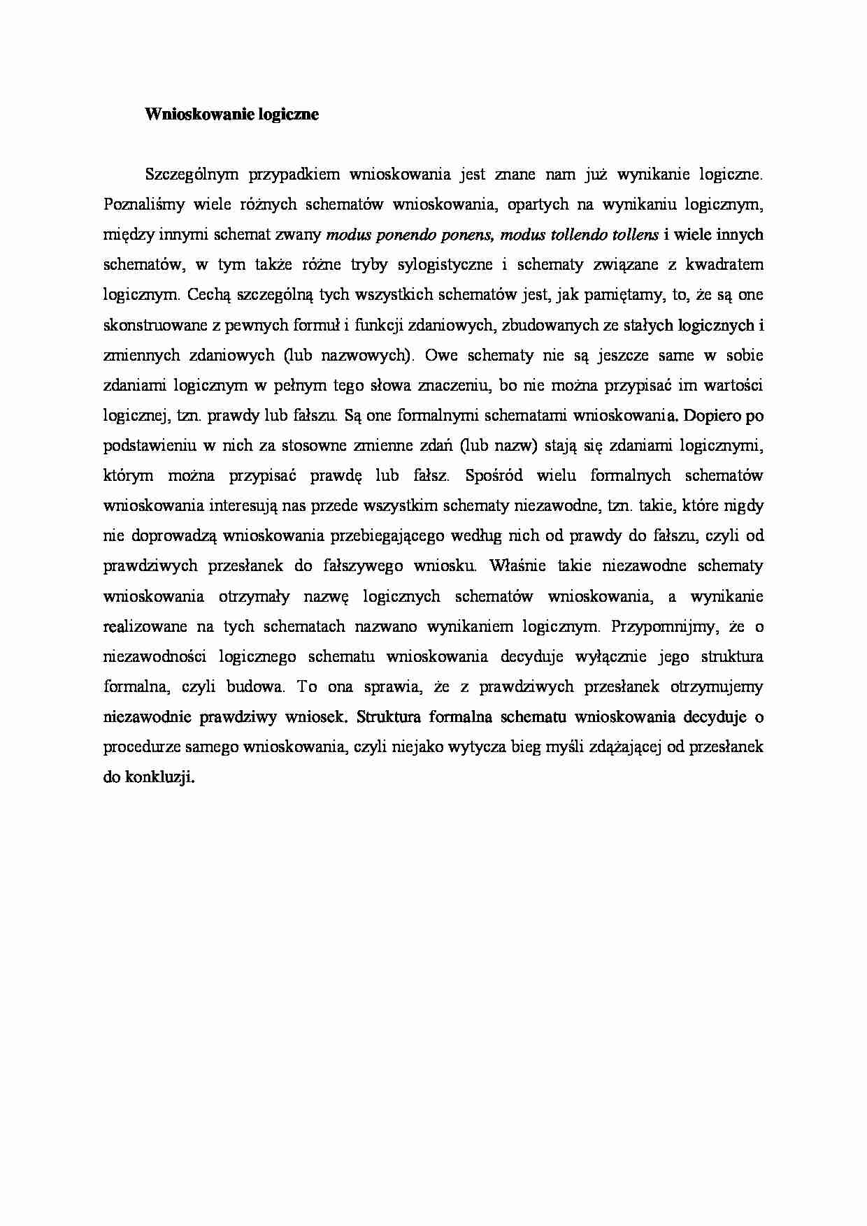 Wnioskowanie logiczne - strona 1