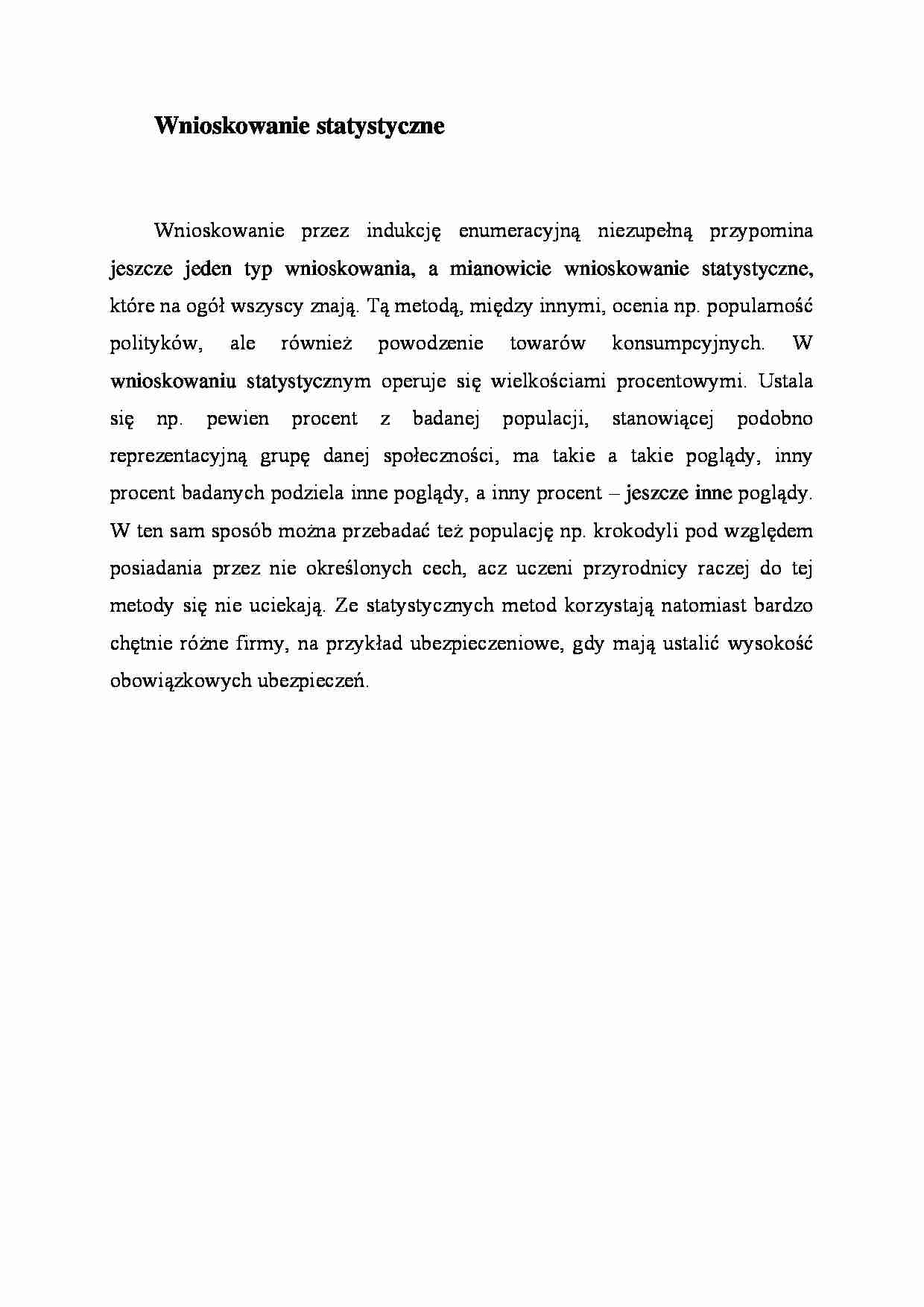 Wnioskowanie statystyczne - strona 1