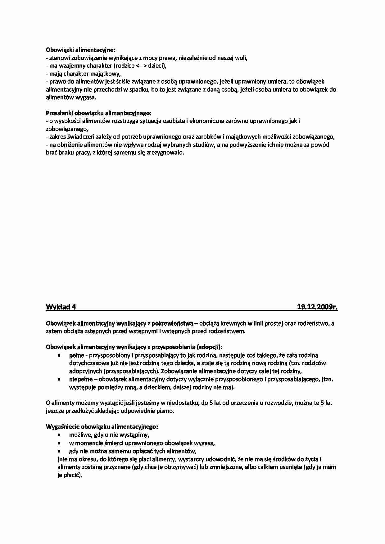 Obowiązki alimentacyjne - strona 1