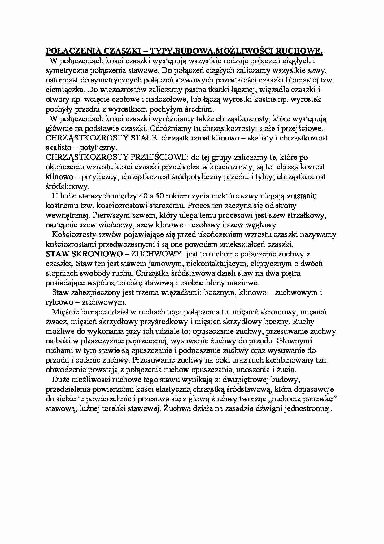 Połączenia czaszki - strona 1