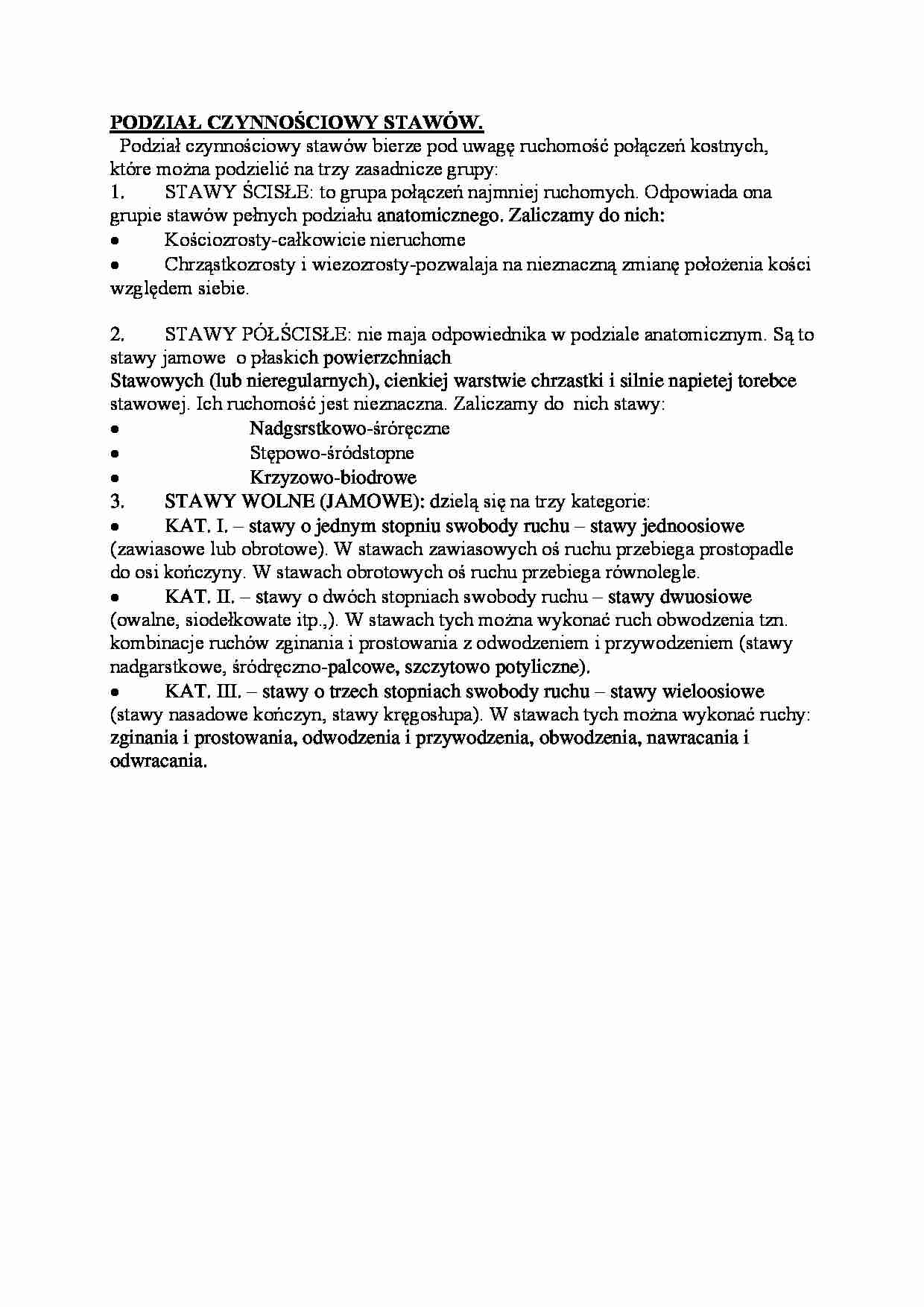 Podział czynnosciowy stawów - strona 1